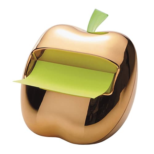 Gold Apple Sticky Note Dispenser 