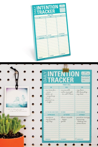 Daily Intention Tracker Note Pad 