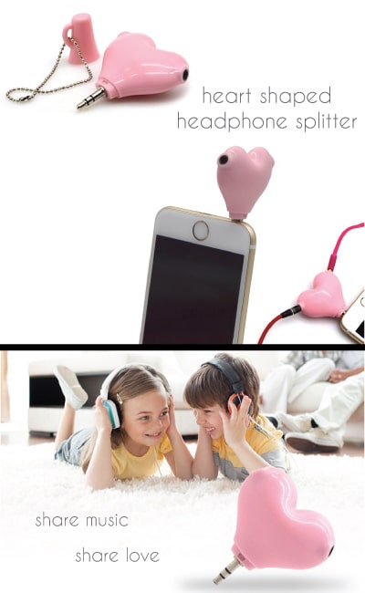 Heart Shaped Headphone Splitter