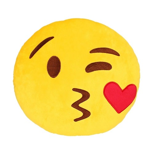 Kiss Emoji Plush Pillow