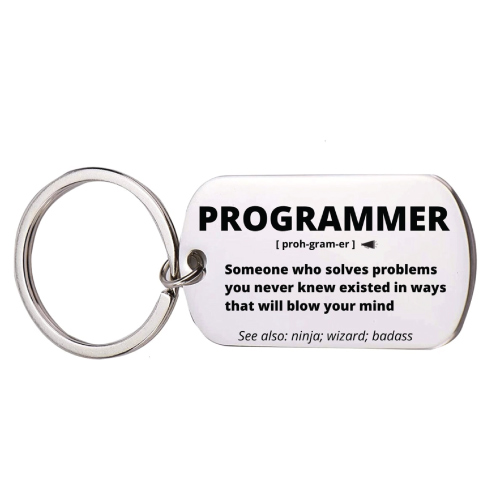 Programmer Engraved Keychain
