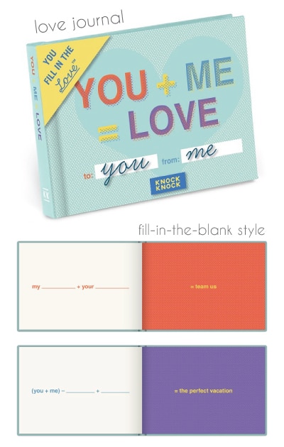 You + Me = Love Fill in the Love Journal