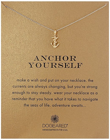 Dogeared Anchor Yourself Pendant Necklace