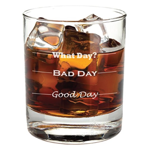 Good Day, Bad Day Funny Rocks Glass