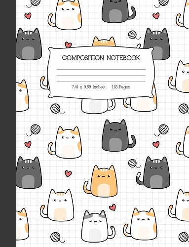Kawaii Kitty Composition Notebook