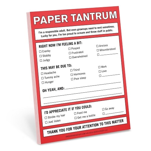 Knock Knock Paper Tantrum Nifty Note Pad