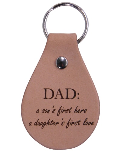Dad Quote Leather Key Chain