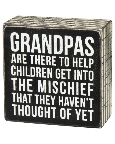 Grandpa Quote Box Sign | Fathers Day gifts for grandpa