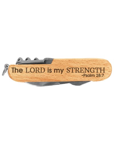 The Lord My Strength Pocket Knife - Godfather Gifts