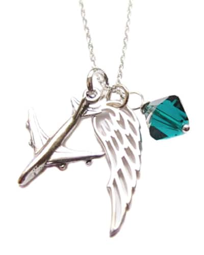 Airplane and Wing Necklace For Female Pilots Gifts for Pilots