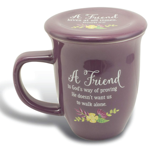 Purple Floral Friend Mug