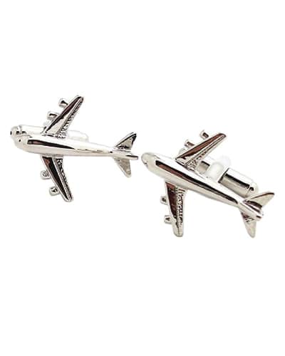 Aooaz Men Cufflinks Stainless Steel Unique Falcon Air Craft Plane Shirt Silver Novelty Mens Xmas Gift Box 