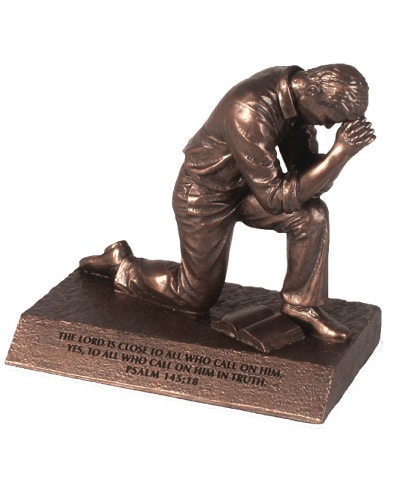 Praying Man Sculpture - Godfather Gift Ideas