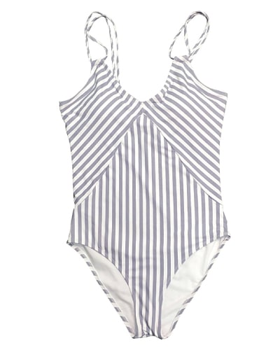 Gray Stripes Swimsuit - Swimsuits 2017 Trends 