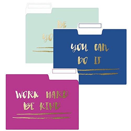 Be Yourself File Folder Set- Off to college gift ideas for girls