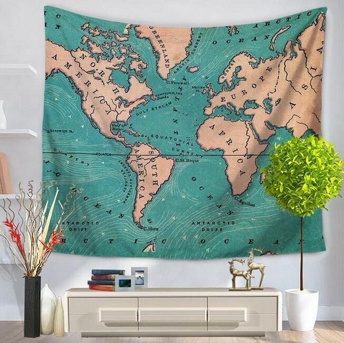 World Map Tapestry. Dorm room ideas.