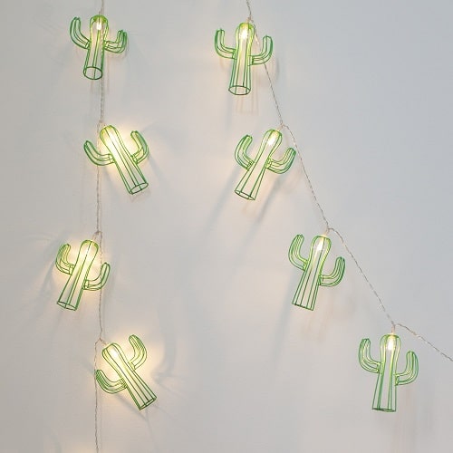 Cactus String Lights. Dorm room ideas.