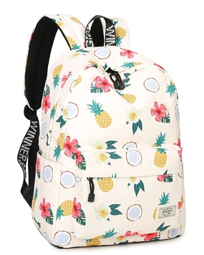 Tropical Fun Pineapple School Bag. Back to school supplies for teen girls. 