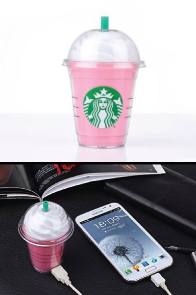 Starbucks Frappuccino Power Bank. Back to school essentials for teens. Back to school supplies highschool.