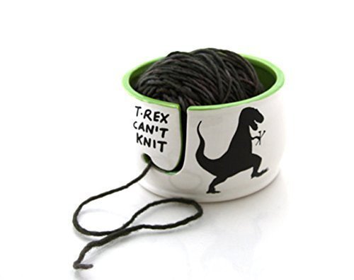 T-Rex Yarn Knitting Bowl. Funny gifts for grandma. Grandparents Day gift ideas