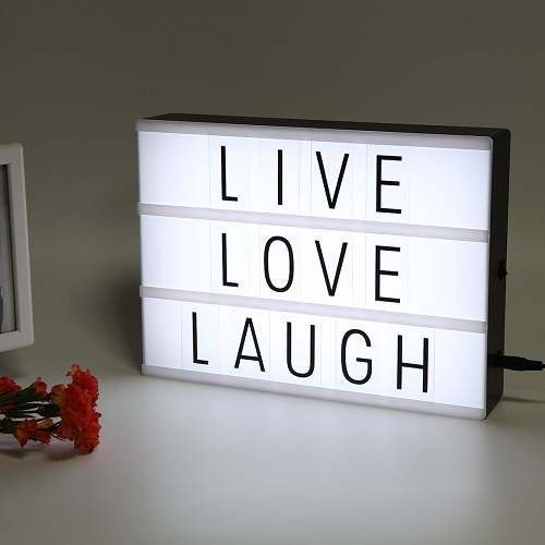Personalize Cinematic Light Box. Teen bedroom decor. (Christmas gifts for teens)