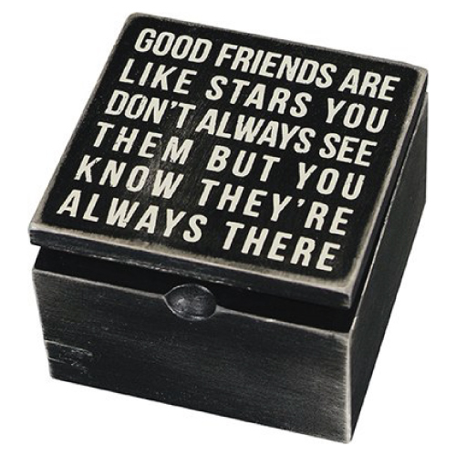 Friendship Quote Keepsake Box By Primitives By Kathy