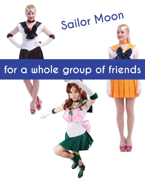 Sailor Moon Costumes. Halloween group costume ideas. Halloween costumes for teens.