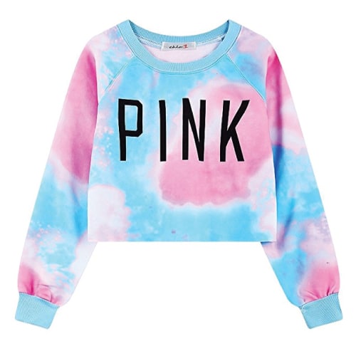 Tie Dye Pink Sweater. Fall outfits teens.