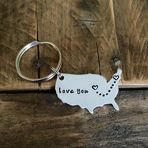 Long Distance Love Keychain (Christmas gifts for long distance boyfriend)