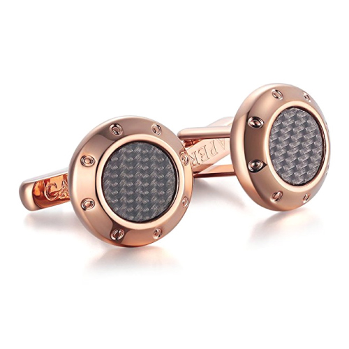 Beautiful Rose Gold Cufflinks. Mens fashion. Holiday gift trends for men. Christmas gifts for dad