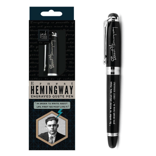Ernest Hemingway Quote Pen. Holiday trends 2017. Gift guide for men.