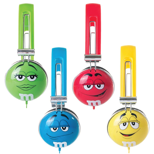 M&M's Headphones. Tech gadgets and accessories. Christmas gift ideas. Stocking stuffer ideas for teens.