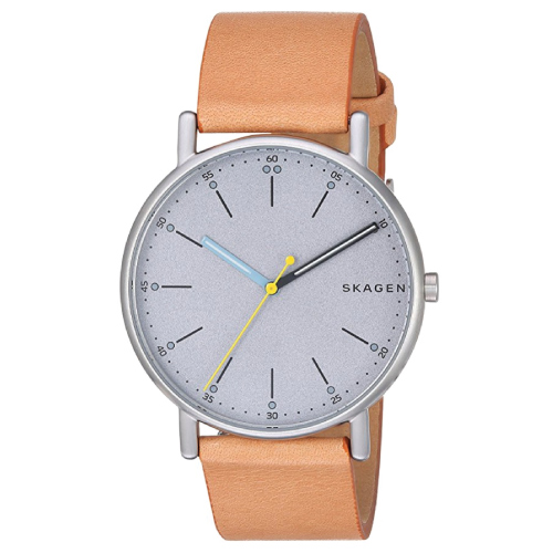 Skagen Signatur Leather Watch. For men. Christmas gifts for dad.