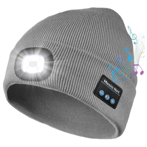 Bosttor Bluetooth Beanie with Headlight