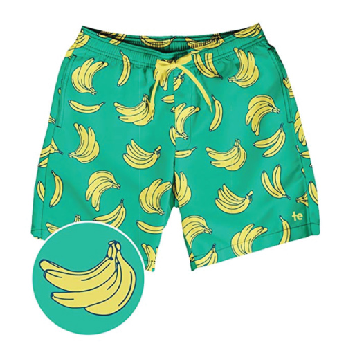 Banana Print Swim Suit Trunks
