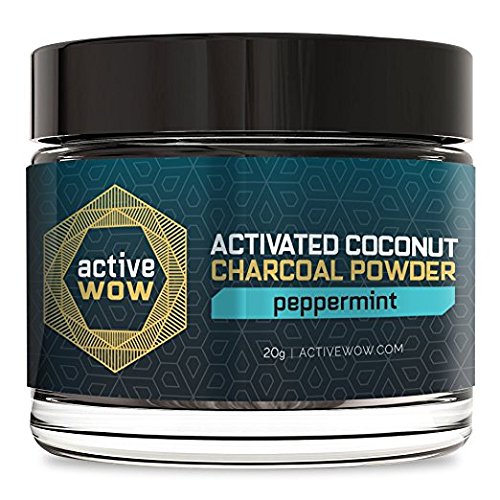 Active Wow Teeth Whitening Charcoal Powder Peppermint 