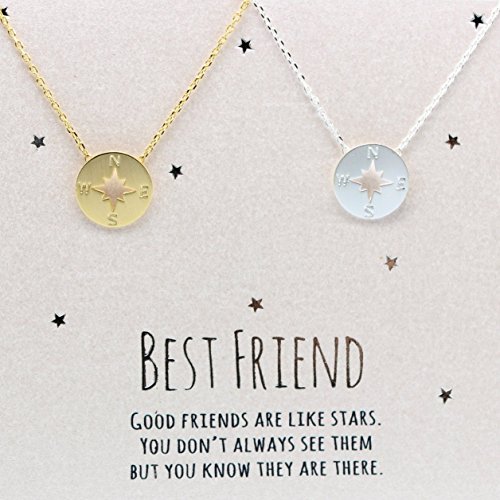Compass Best Friend Necklace Set