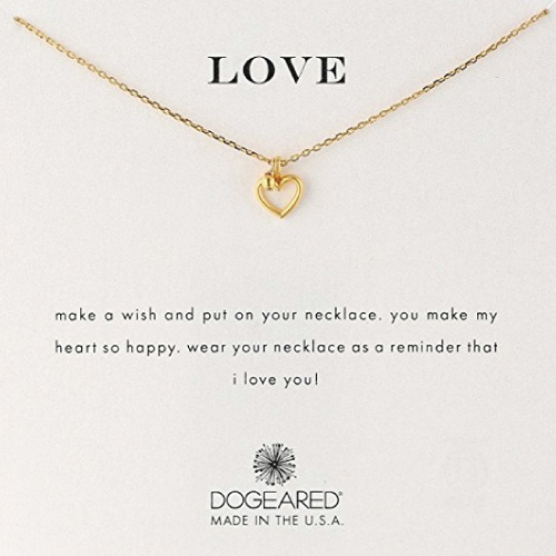Dogeared 'Love' Heart Charm Necklace