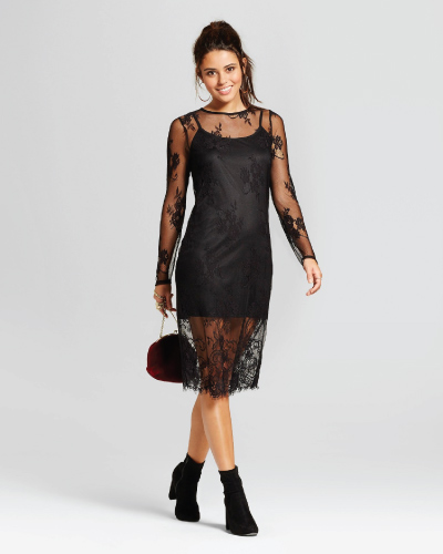 Target Xhilaration Black Lace Bodycon Dress