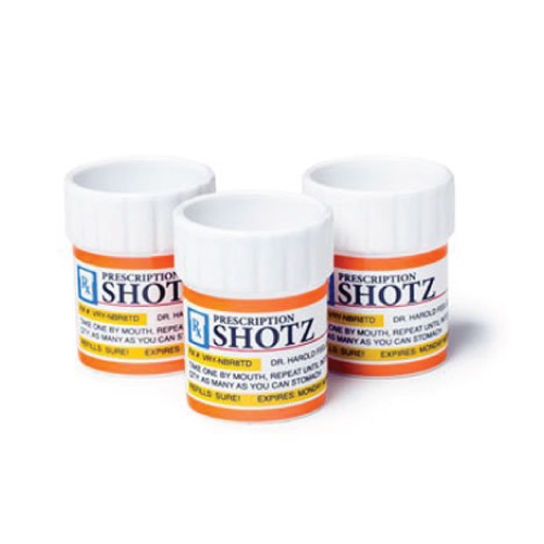 Prescription Pill Bottle Shot Glass Set