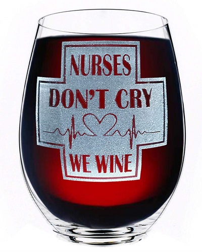 Nurse Gift Wine Glass