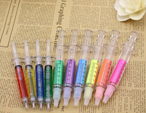 Syringe Highlighter Pens