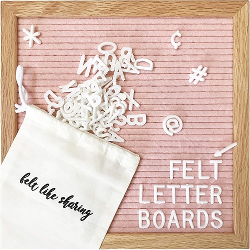 Light Pink Felt Letter Board 