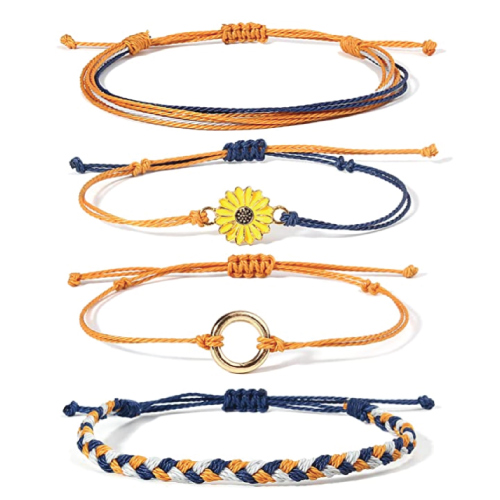 Sunflower Braided Rope String Bracelet 