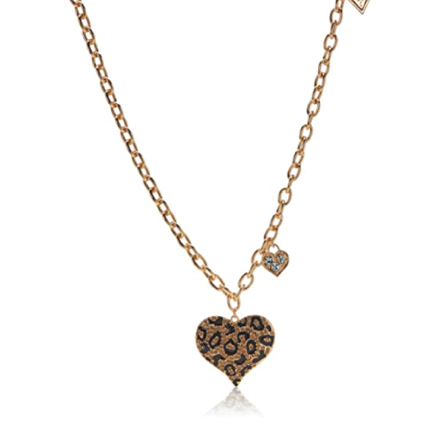 GUESS Cheetah Heart Necklace