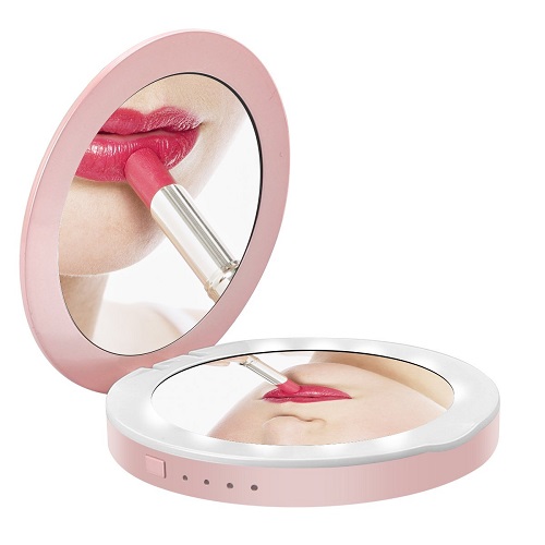 Compact Mirror with Power Bank 