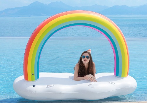 Rainbow and Cloud Pool Float