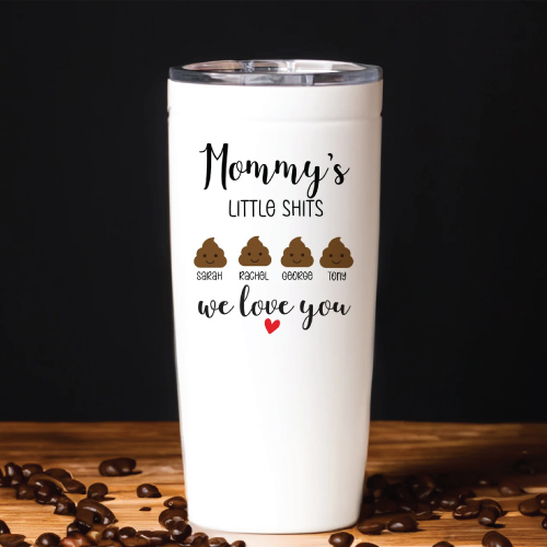 Personalized Mom's Little Shits Tumbler