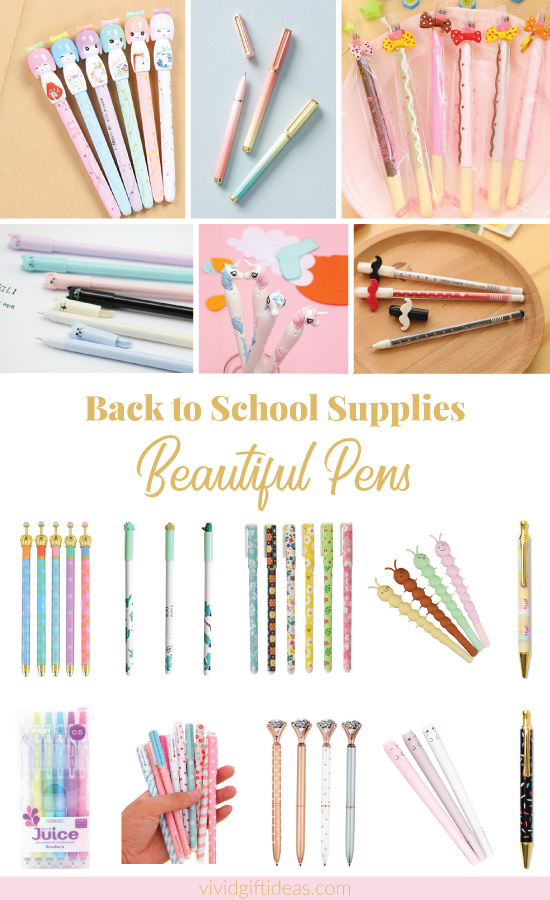 Back to School Supplies Pen Collection