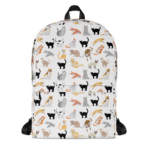 Kitty Cat Print Backpack